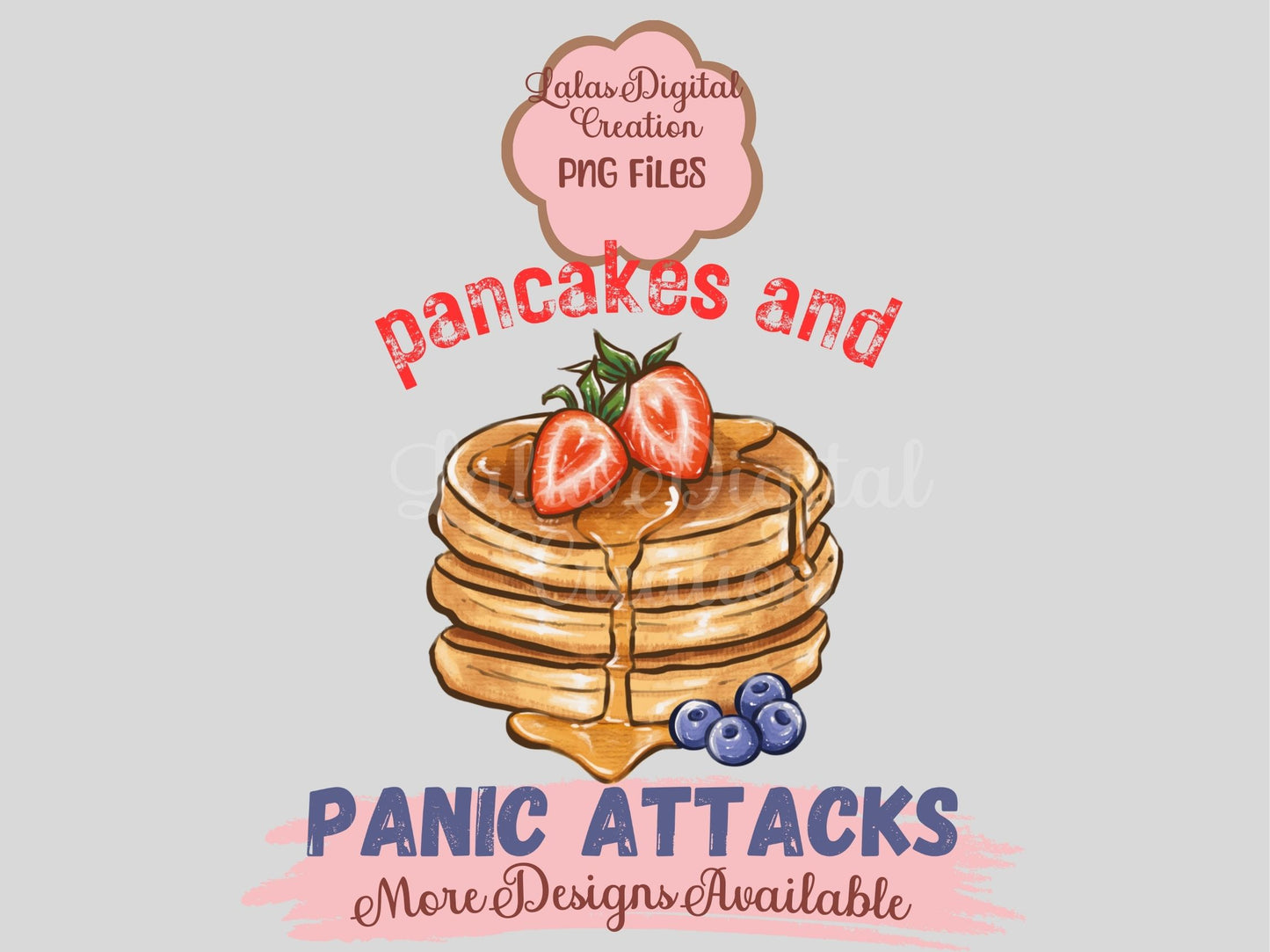 Pancake and Panic Attacks Clipart PNG Instant Digital Download