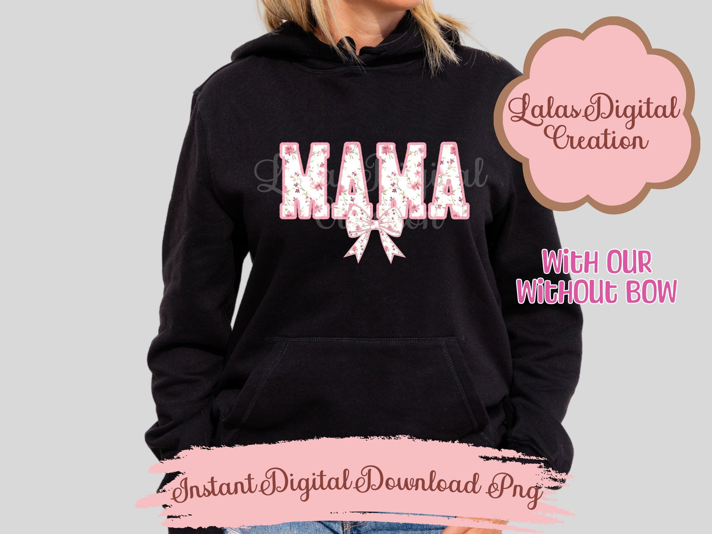 MAMA & Bow Clipart Bundle Instant Digital PNG Download