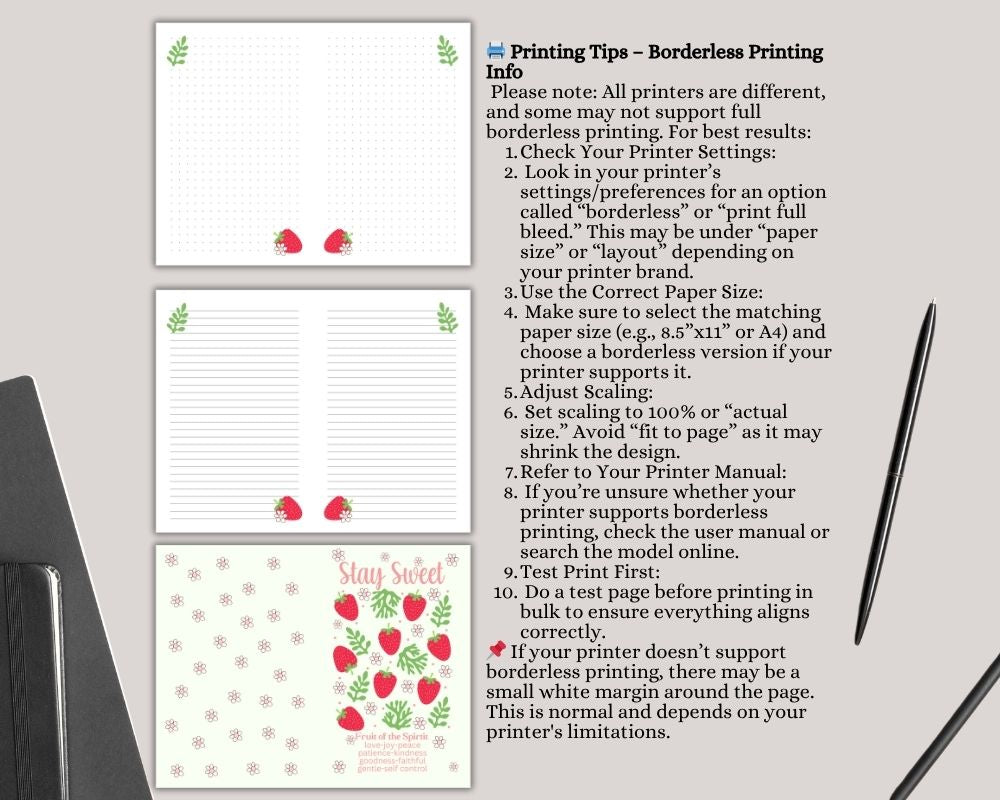 Fruit of the Spirit Digital Lined & Dotted Grid Notebook PDF