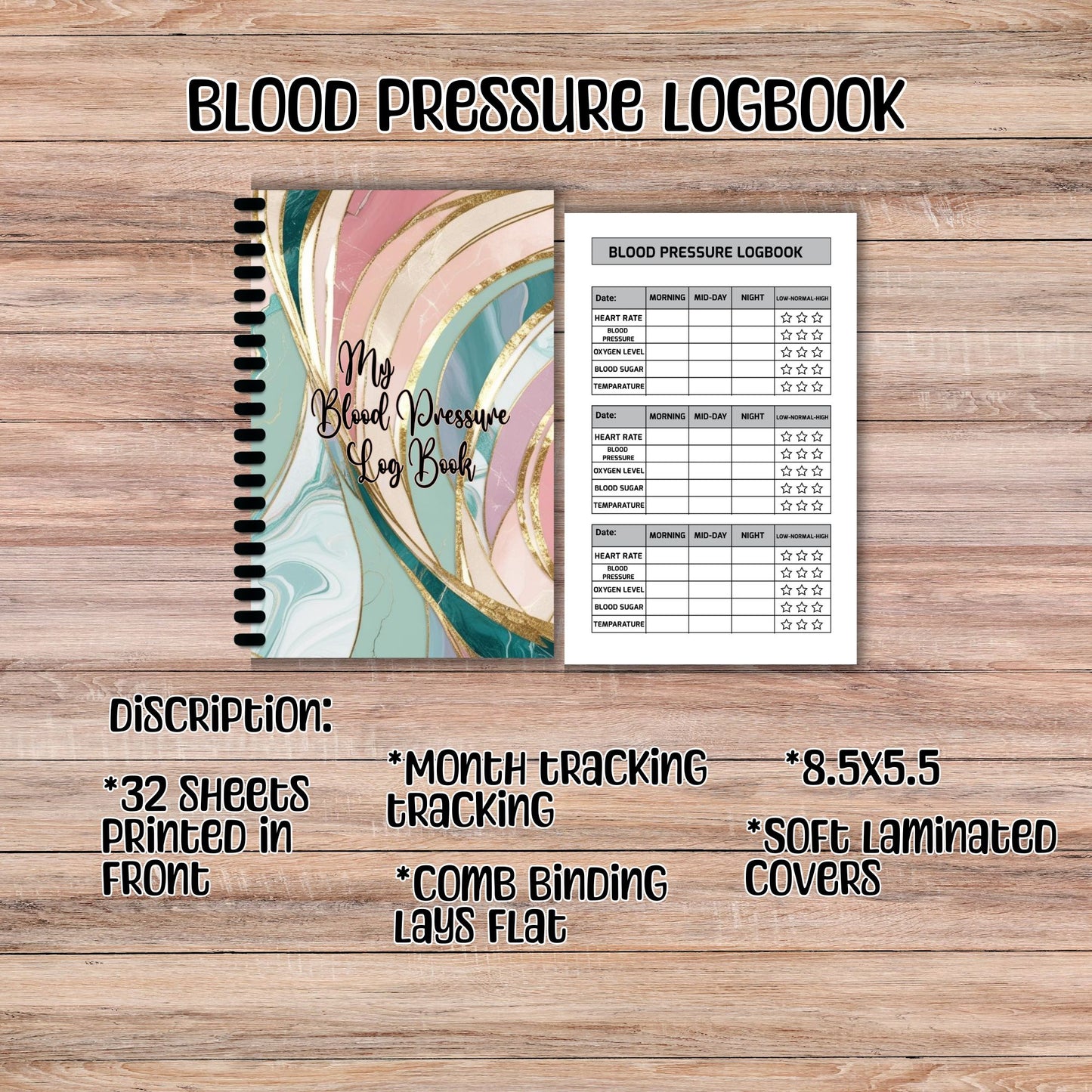 Blood Pressure Log Book-Health Medical Tracker-Personal Health Tracker-Blood Pressure Diary-Blood Pressure Monitor-High & Low Blood Pressure