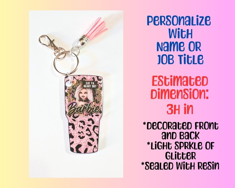 Tiffany Barbie Character Acrylic Resin Keychain