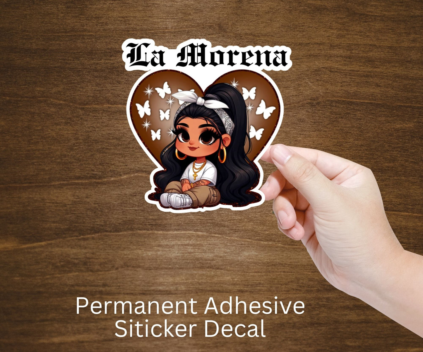 Chicana Homie Morena Girl Vinyl Sticker Decal