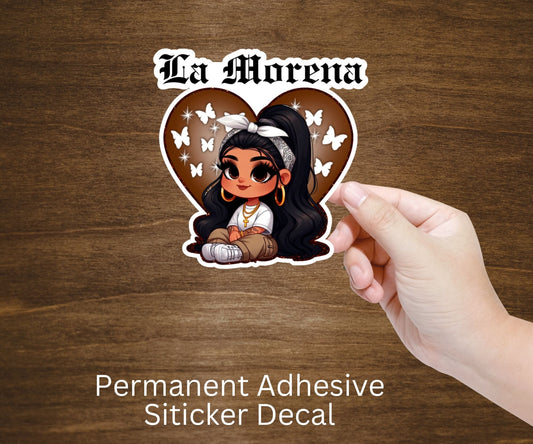 Chicana Homie Morena Girl Vinyl Sticker Decal