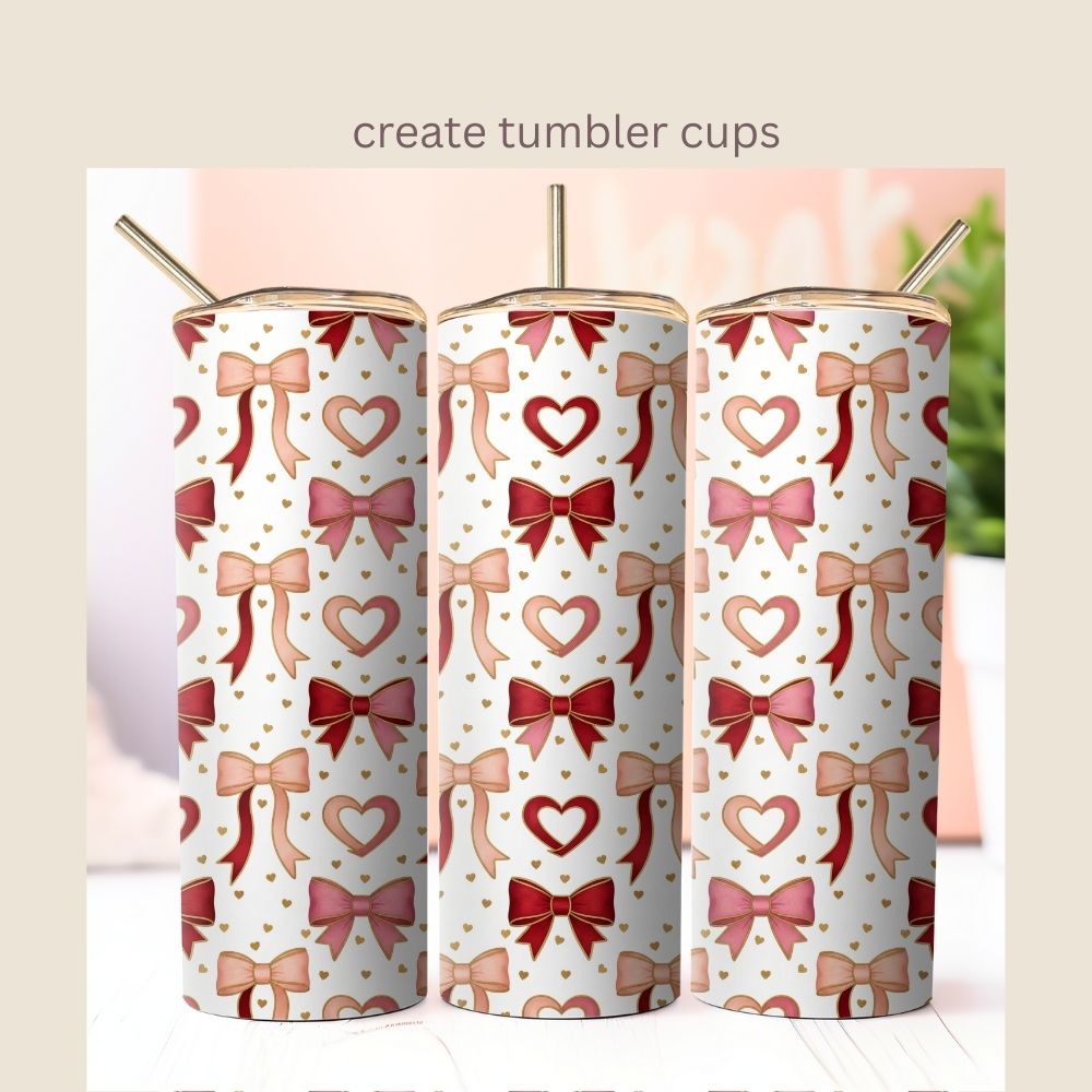 Valentines Coquette Bow Seamless Repeating Pattern Paper Bundle Set