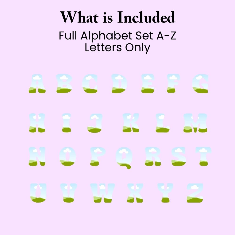 Editable Alphabet Canva Frame Template 3