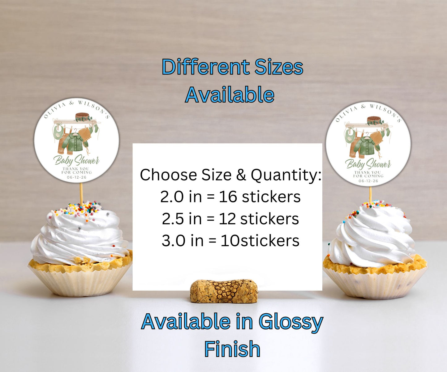 Baby Boy Baby Shower Party Sticker Labels