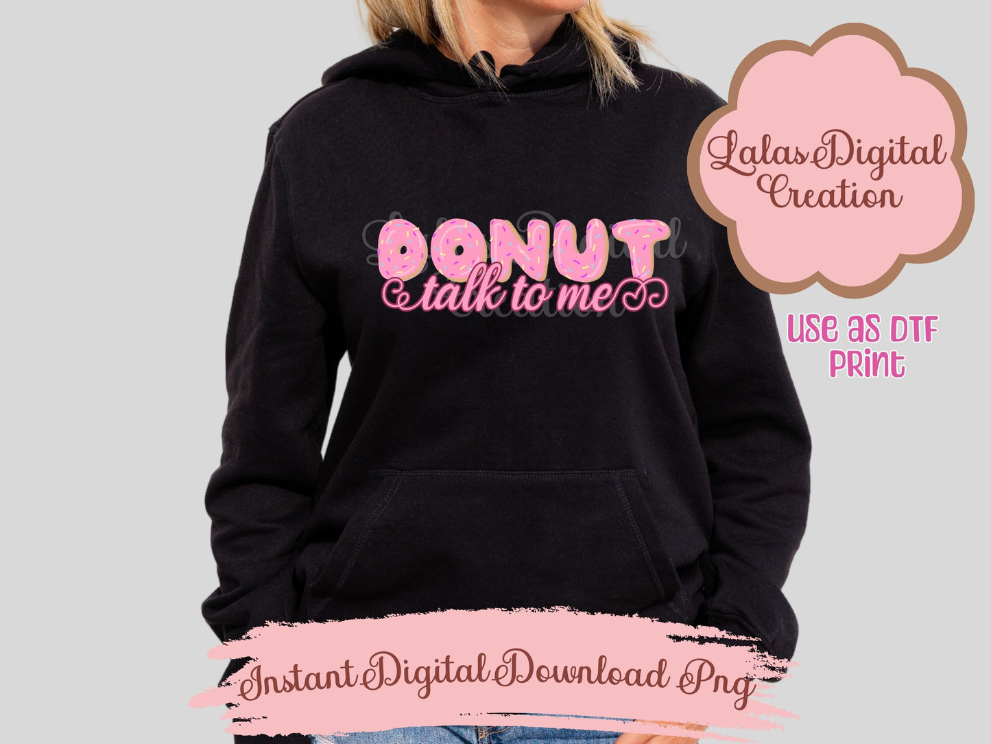 Donut Funny Quotes Bundle Clipart PNG Instant Digital Download