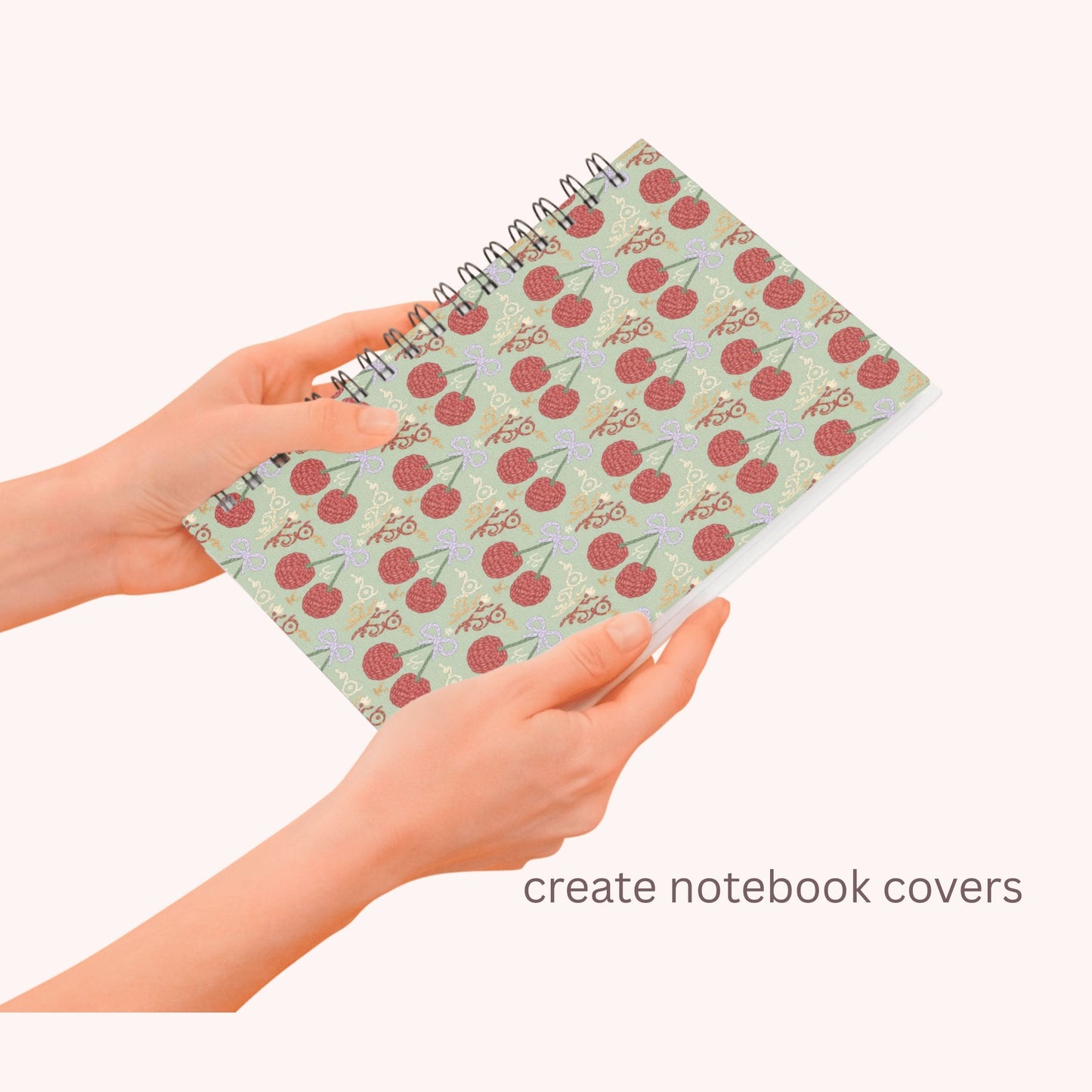 Faux Crochet Cherry 5 Seamless Repeating Pattern Paper Bundle
