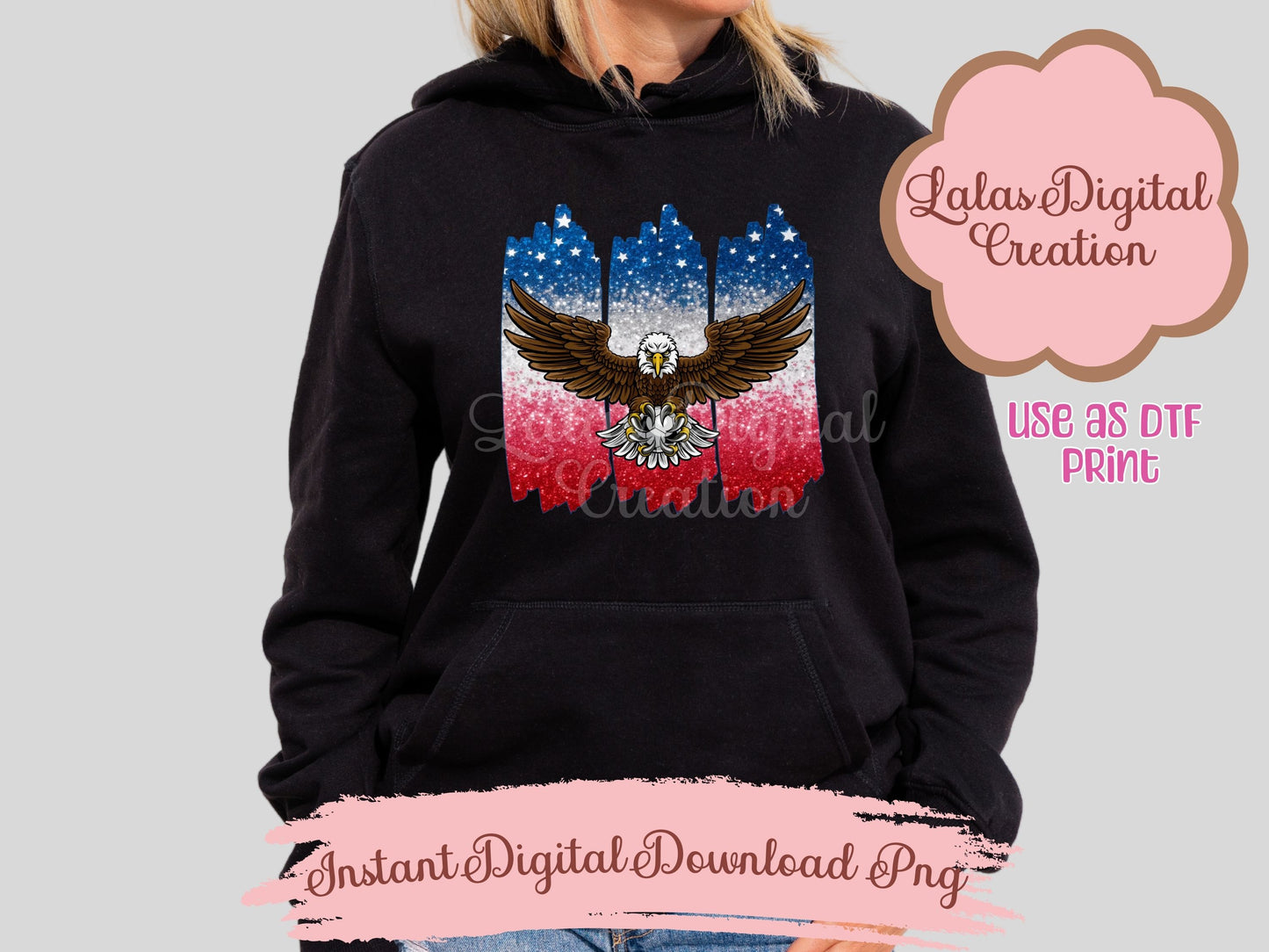 USA American Flag Brush Clipart PNG Instant Digital Download