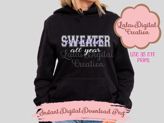 Sweater Weather S Clipart PNG Instant Digital Download