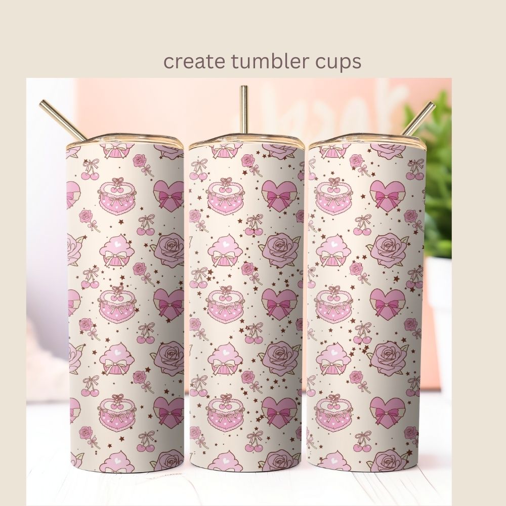Cherry Cake Seamless Repeating Pattern Paper Bundle Set
