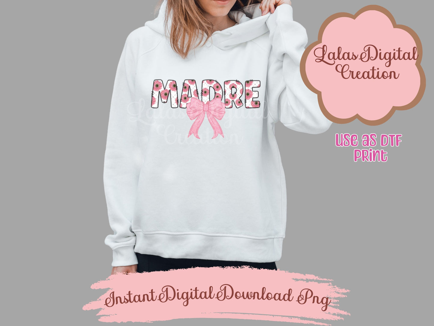 Madre Coquette Bow Clipart PNG Instant Digital Download