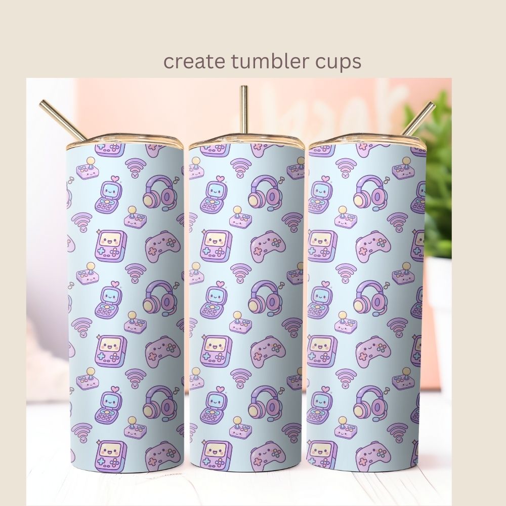 Kawaii Retro Electronics Seamless Repeating Pattern Paper Bundle Set