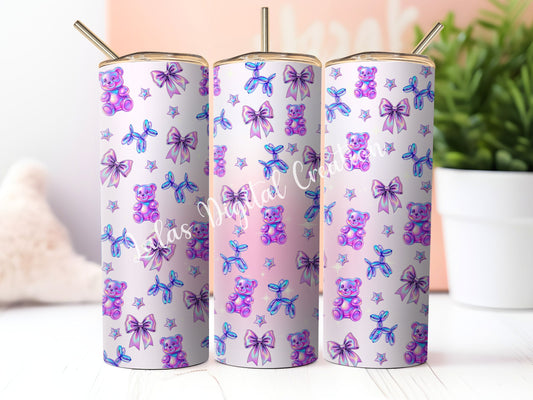 Holographic Preppy 20zo Tumbler Wrap PNG Digital Download
