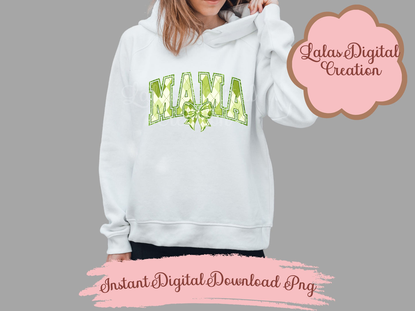 Argyle Varsity MAMA Bow Clipart Bundle Instant Digital PNG Download