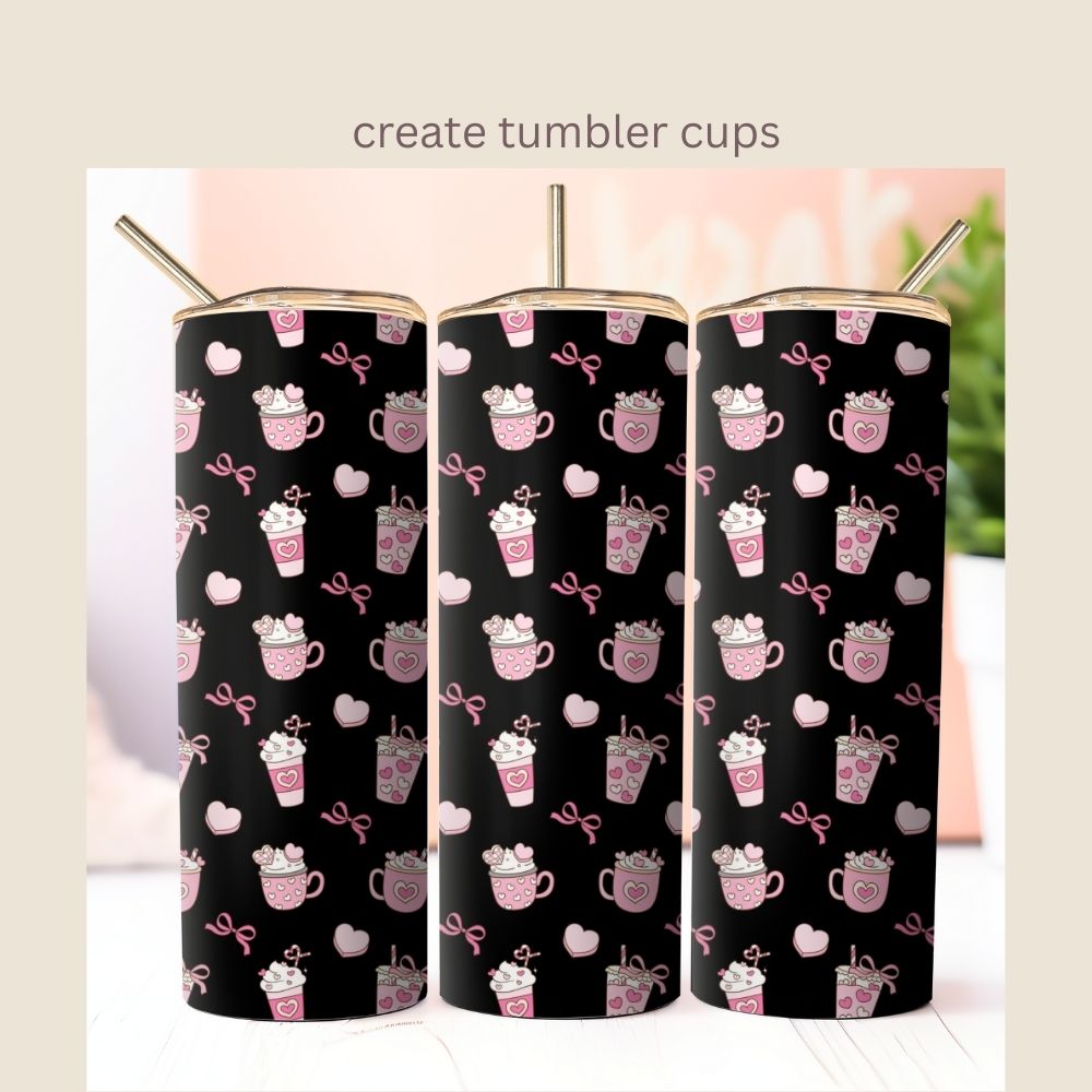 Heart & Sweets Seamless Repeating Pattern Paper Bundle Set