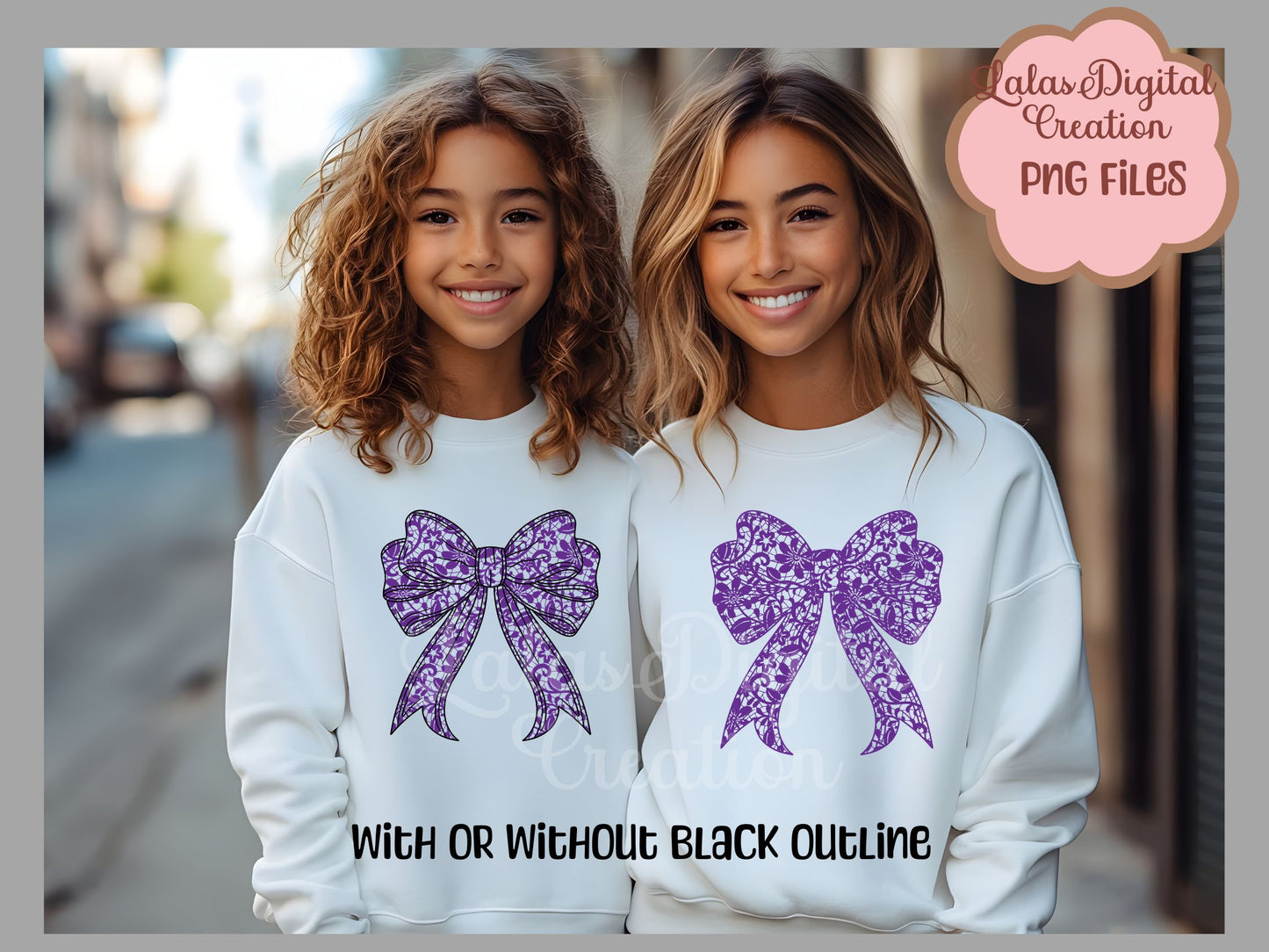 Lace Coquette Bow Bundle Clipart PNG Instant Digital Download