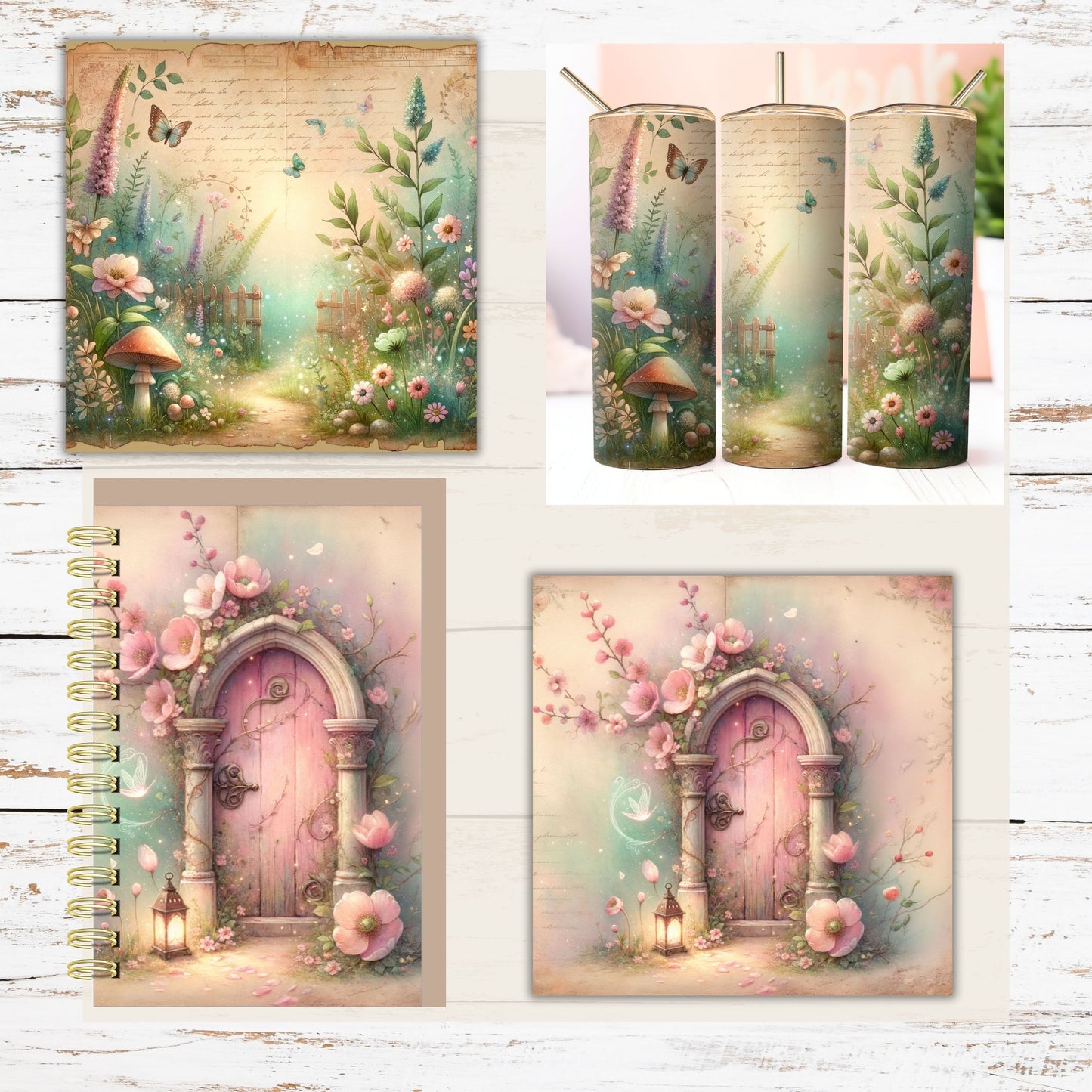 Cottage Woodland Digital Paper Pack Bundle