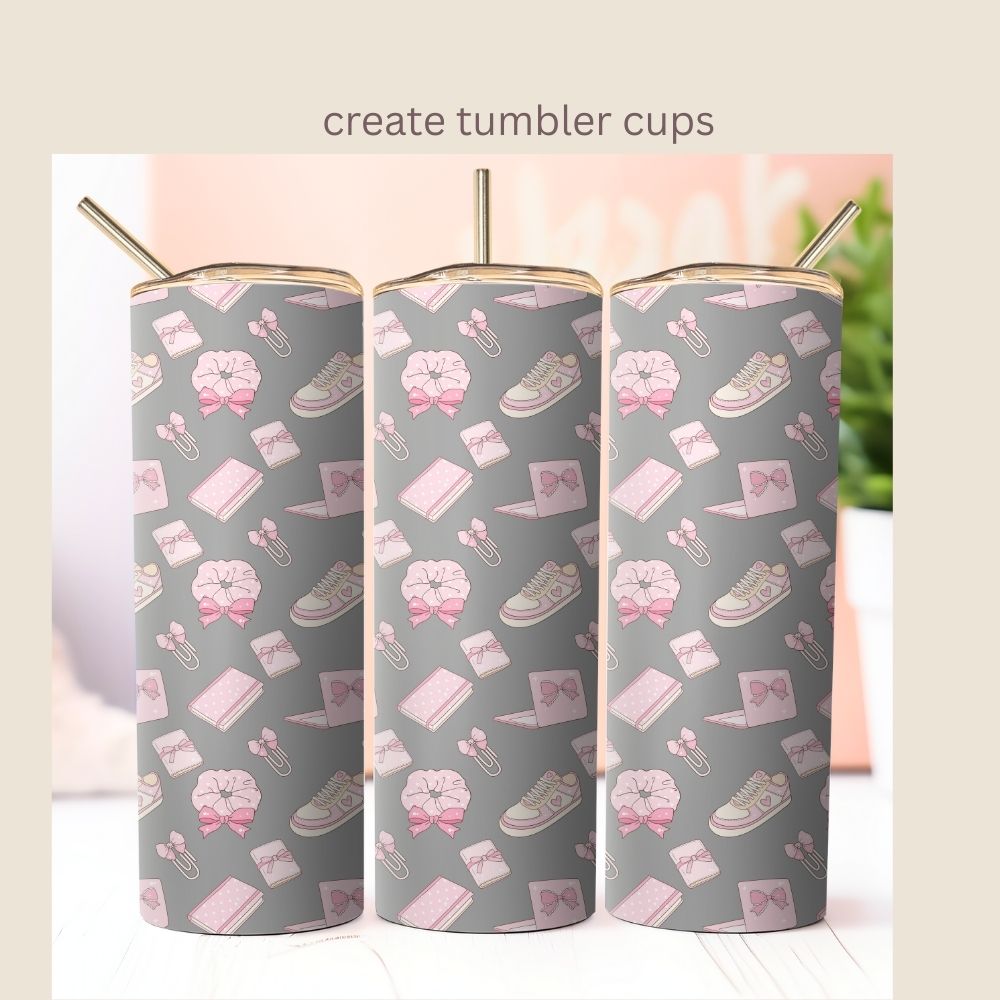 Preppy Accessories Seamless Repeating Pattern Paper Bundle Set