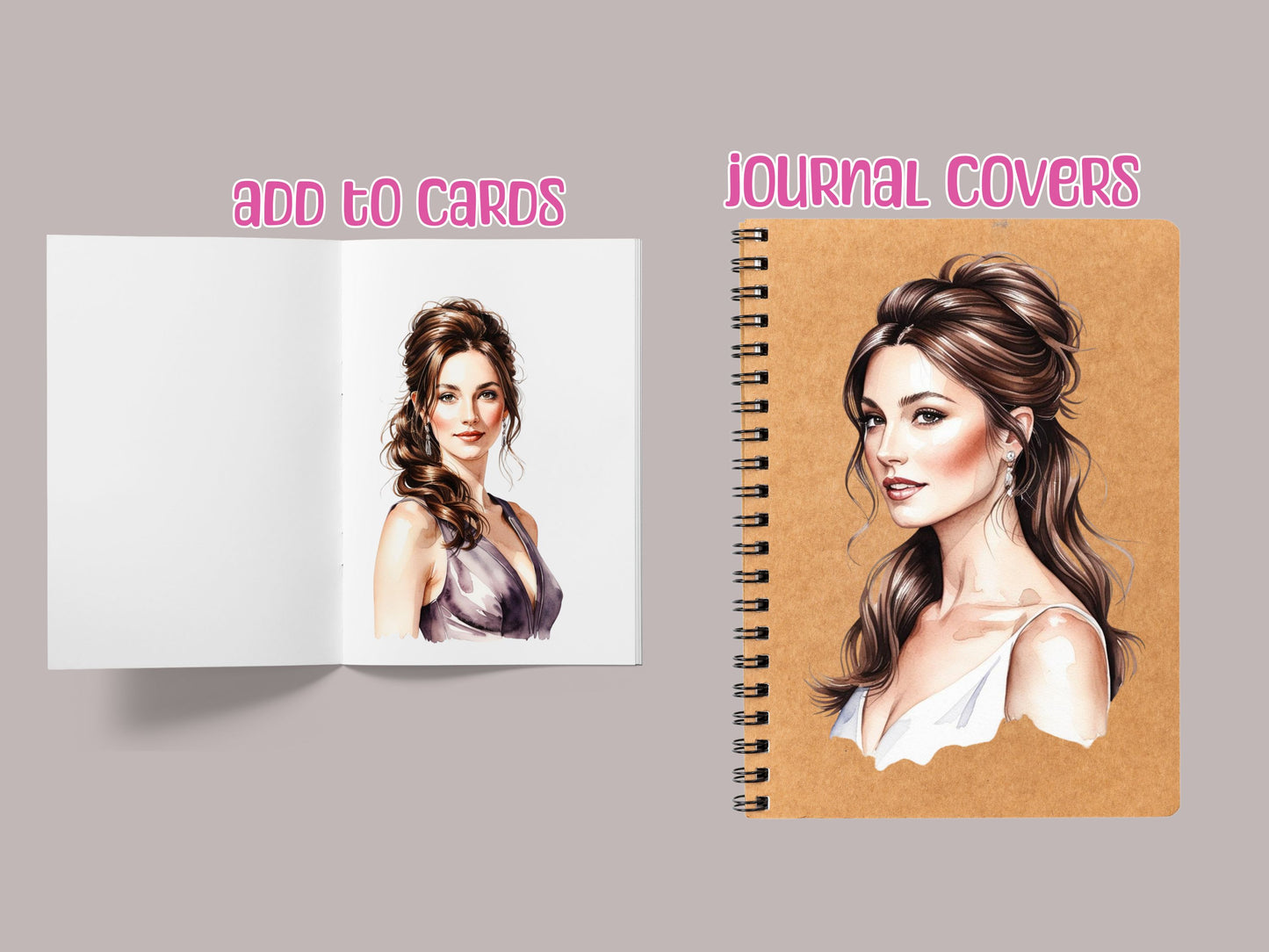 JPEG Elegant Woman Clipart Bundle Instant Digital Download