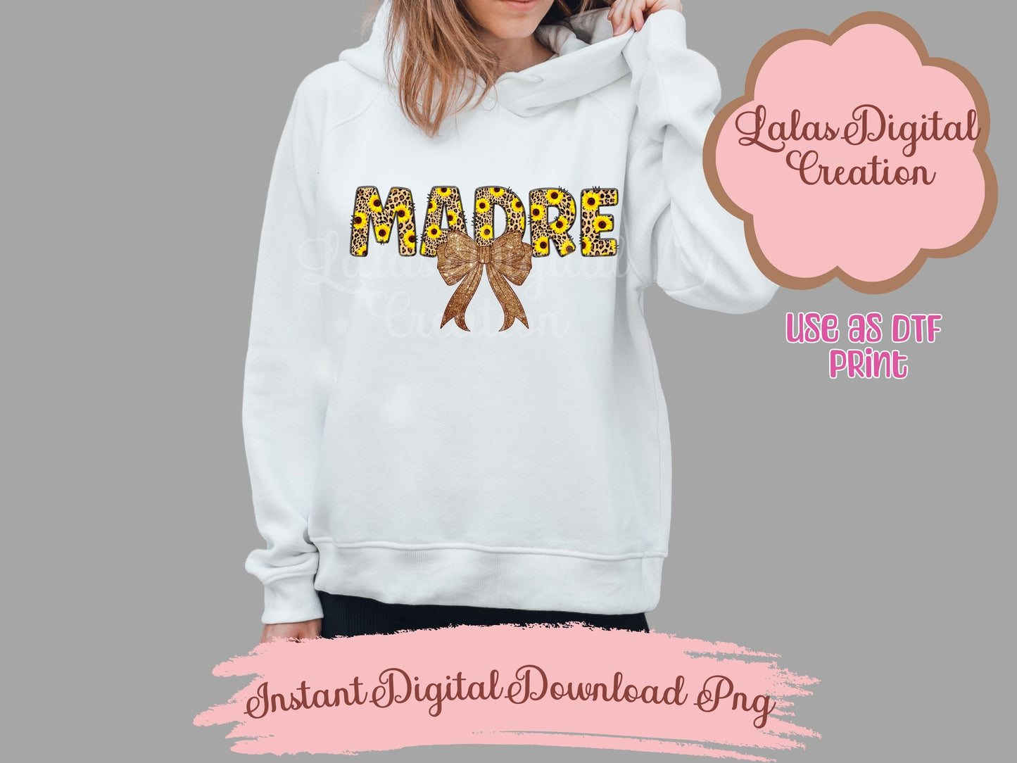 Madre Coquette Bow Clipart PNG INstant Digital Download