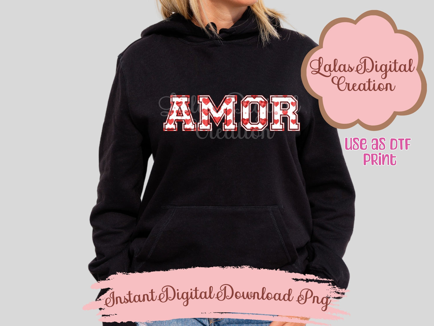 AMOR Spanish Love Clipart PNG Bundle Instant Digital Download