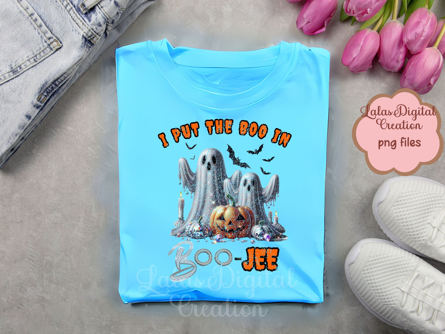Boo-Jee Ghost Clipart Instant Digital PNG Download