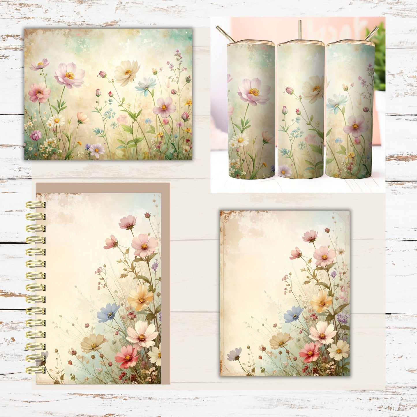 Wildflower Digital Paper Pack Bundle