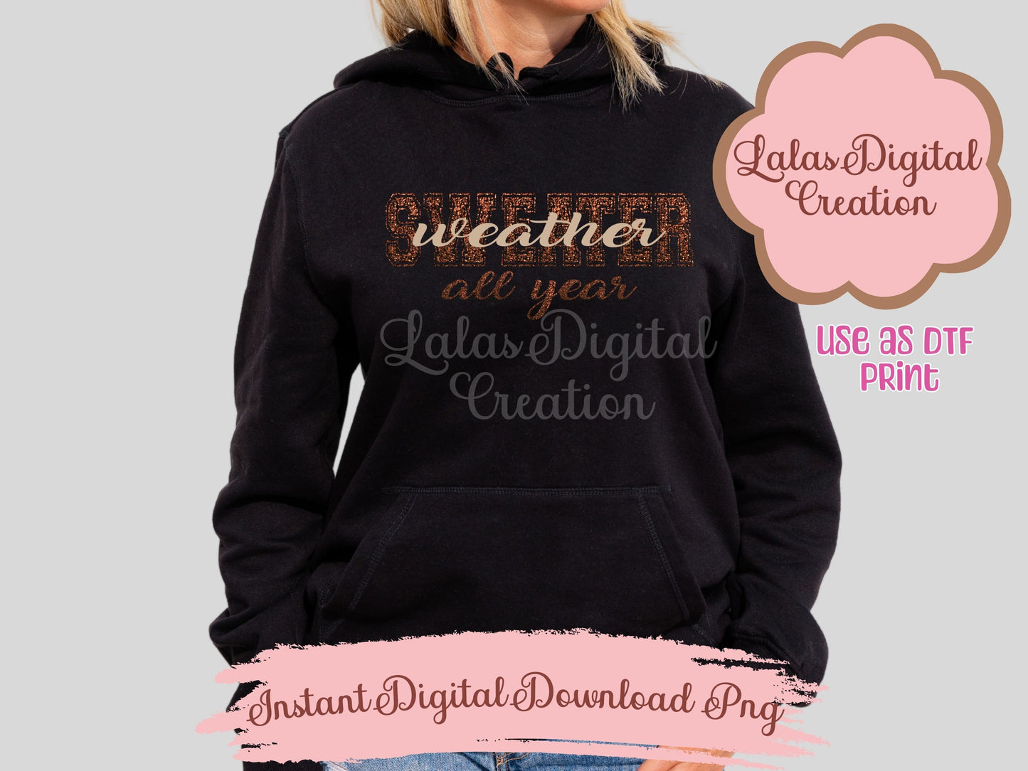 Sweater Weather B Clipart PNG Instant Digital Download