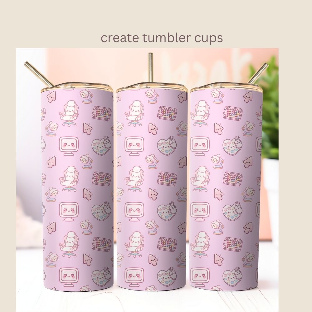 Kawaii Retro Computer Seamless Repeating Pattern Paper Bundle Set