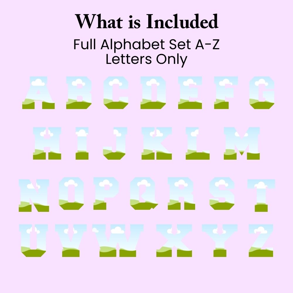 Editable Alphabet Canva Frame Template 4