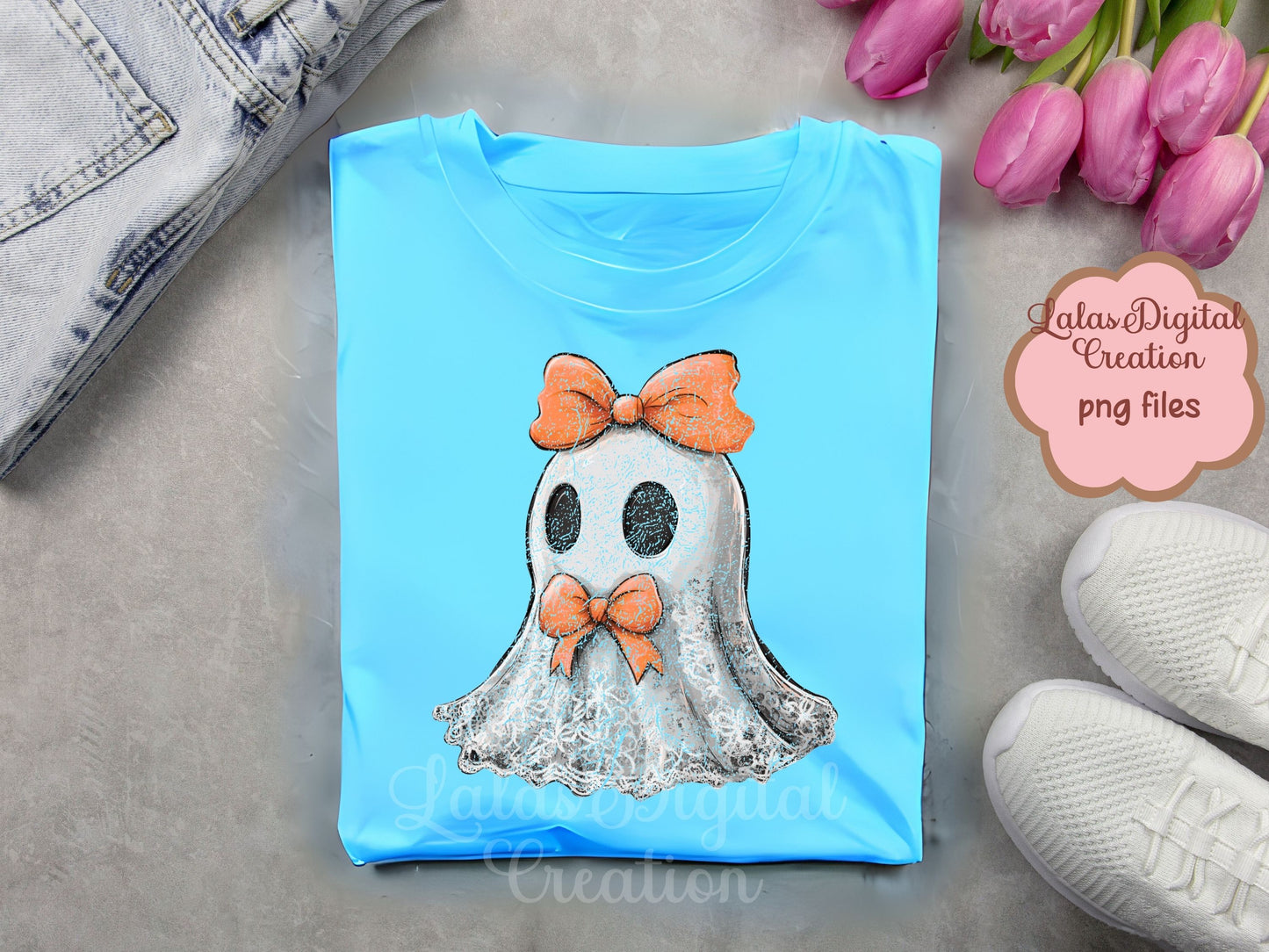 Coquette bow Ghost Clipart Instant Digital PNG Download