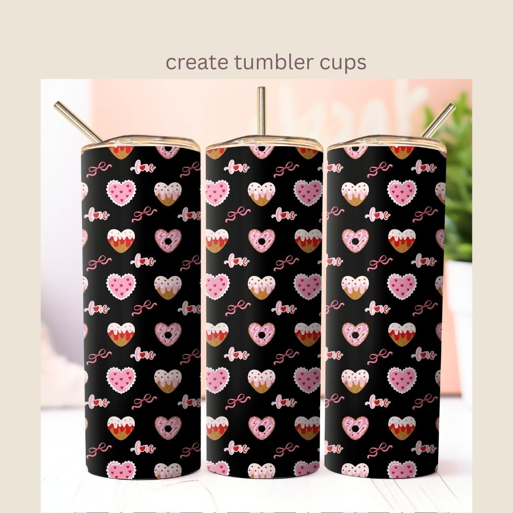 Valentines Heart Seamless Repeating Pattern Paper Bundle Set