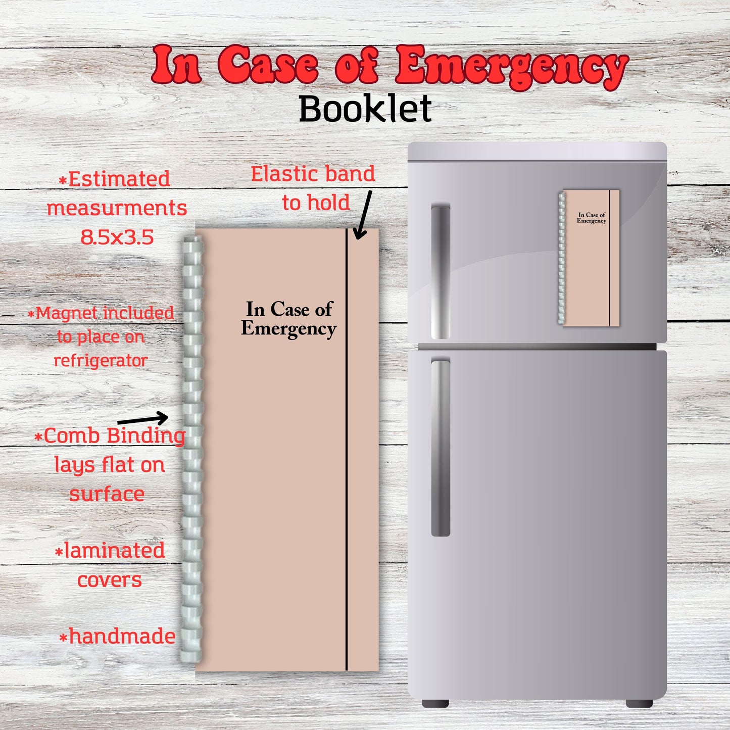 Family In Case of Emergency Booklet Notebook