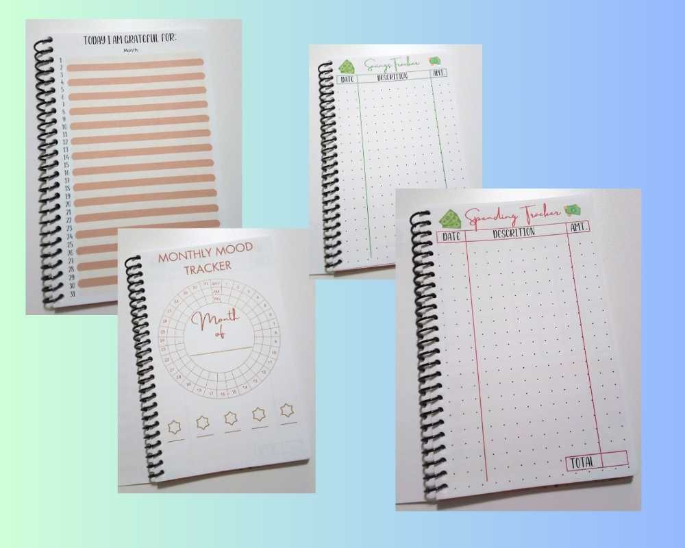 Weekly Planner with Monthly Overview-Habit Tracker-Gratitude Sheet-Organization Planner-Undated Planner-Spending & Savings Tracker Journal