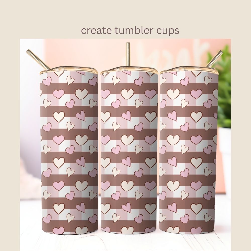 Multi Hearts Seamless Repeating Pattern Paper Bundle Set