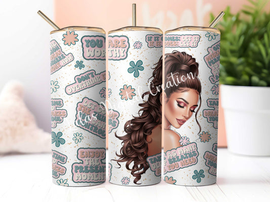 2 Affirmation 20oz Tumbler Wrap PNG Digital Download