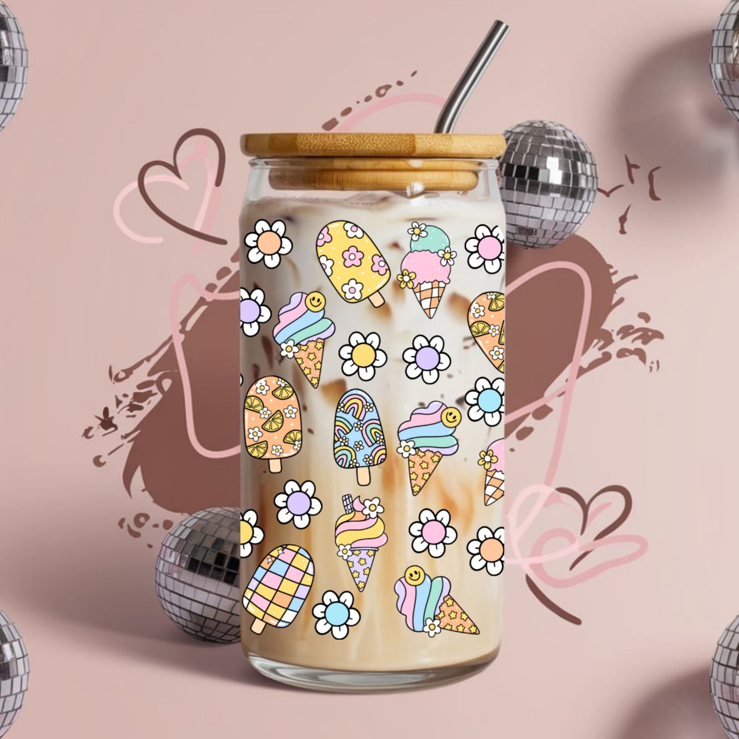 Summer Sweet Treats Libbey Glass Can Cup Wrap