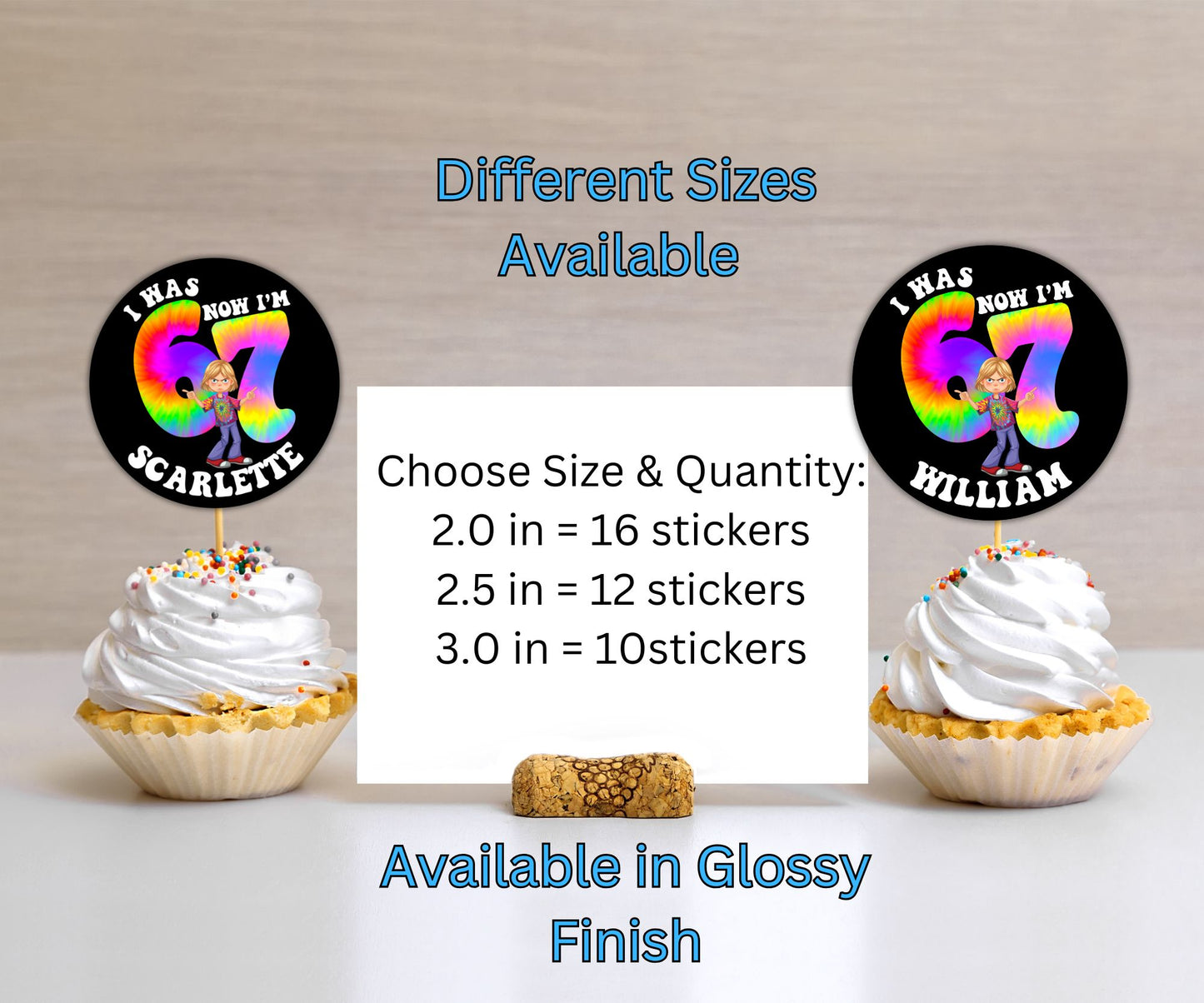 6-7 Boys Girls Party Sticker Labels