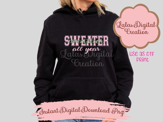 Sweater Weather P Clipart PNG Instant Digital Download