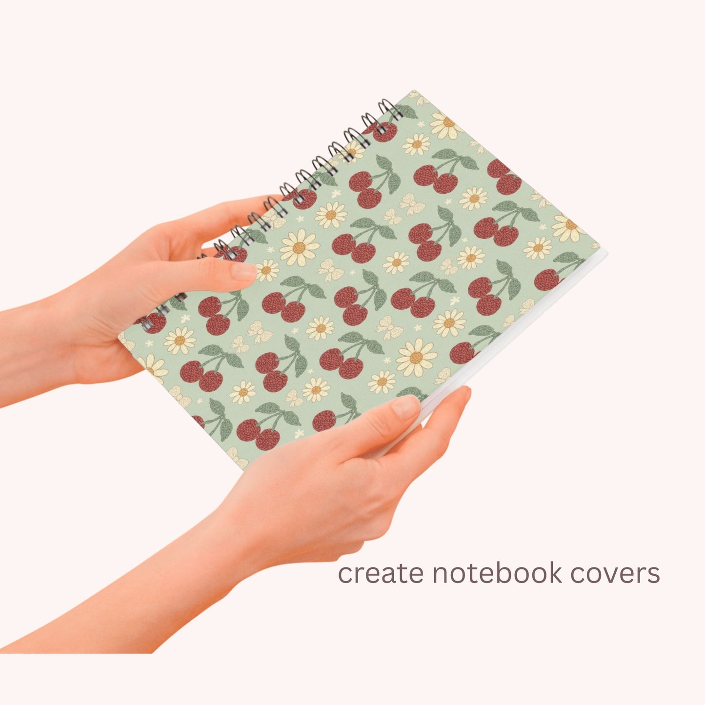 Faux Crochet Cherry 2 Seamless Repeating Pattern Paper Bundle