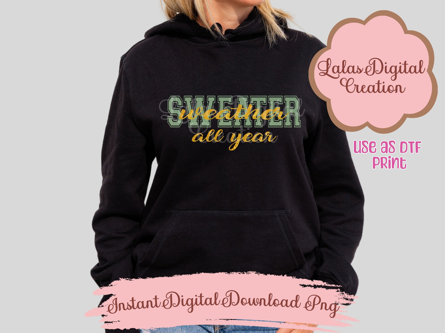 Sweater Weather G Clipart PNG Instant Digital download