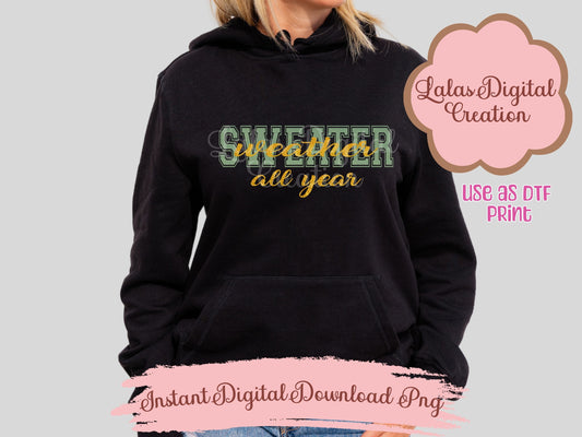 Sweater Weather G Clipart PNG Instant Digital download
