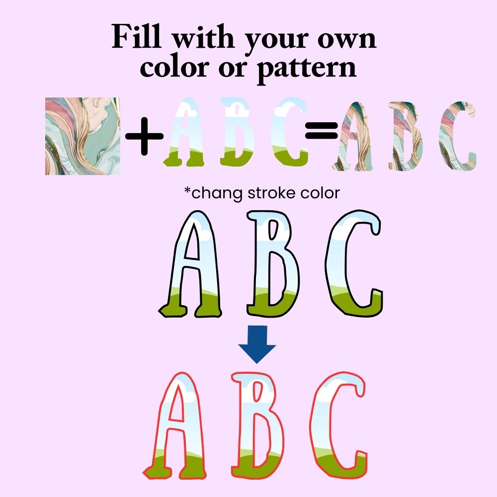 Editable Alphabet Canva Frame Template 5
