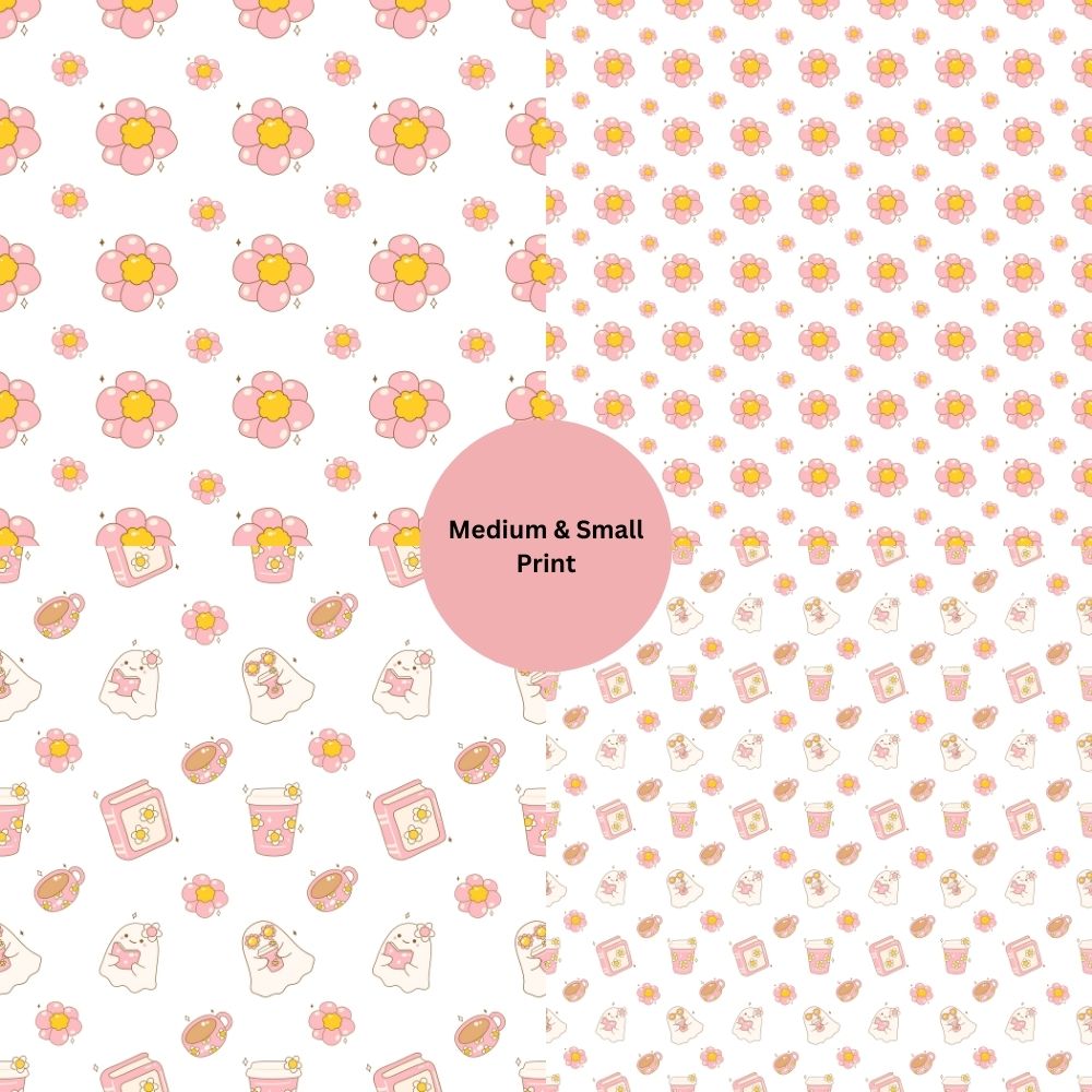Groovy Retro Fall Ghost Seamless Digital Pattern Paper Set