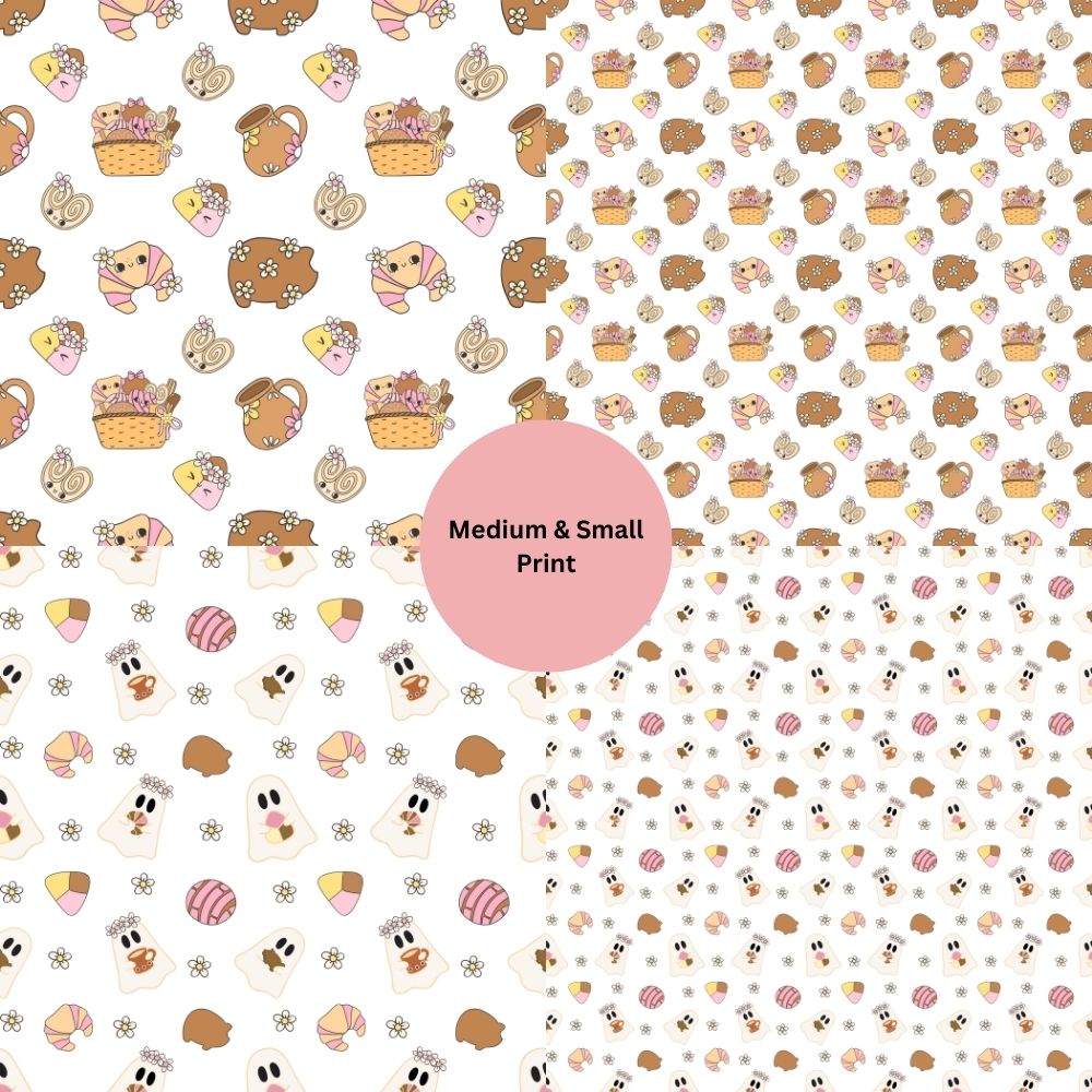 Sweet Mexican Bread Seamless Digital Pattern Paper Set