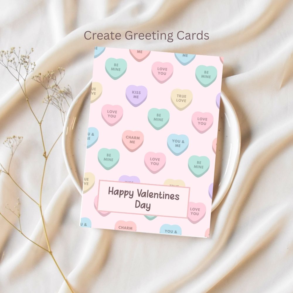 2 Valentines Heart Candy Seamless Repeating Pattern Paper Bundle Set