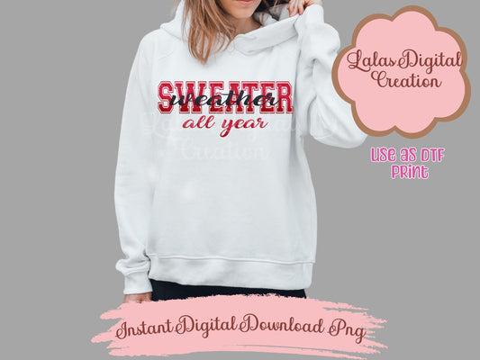 Sweater Weather R Clipart PNG Instant Digital Download