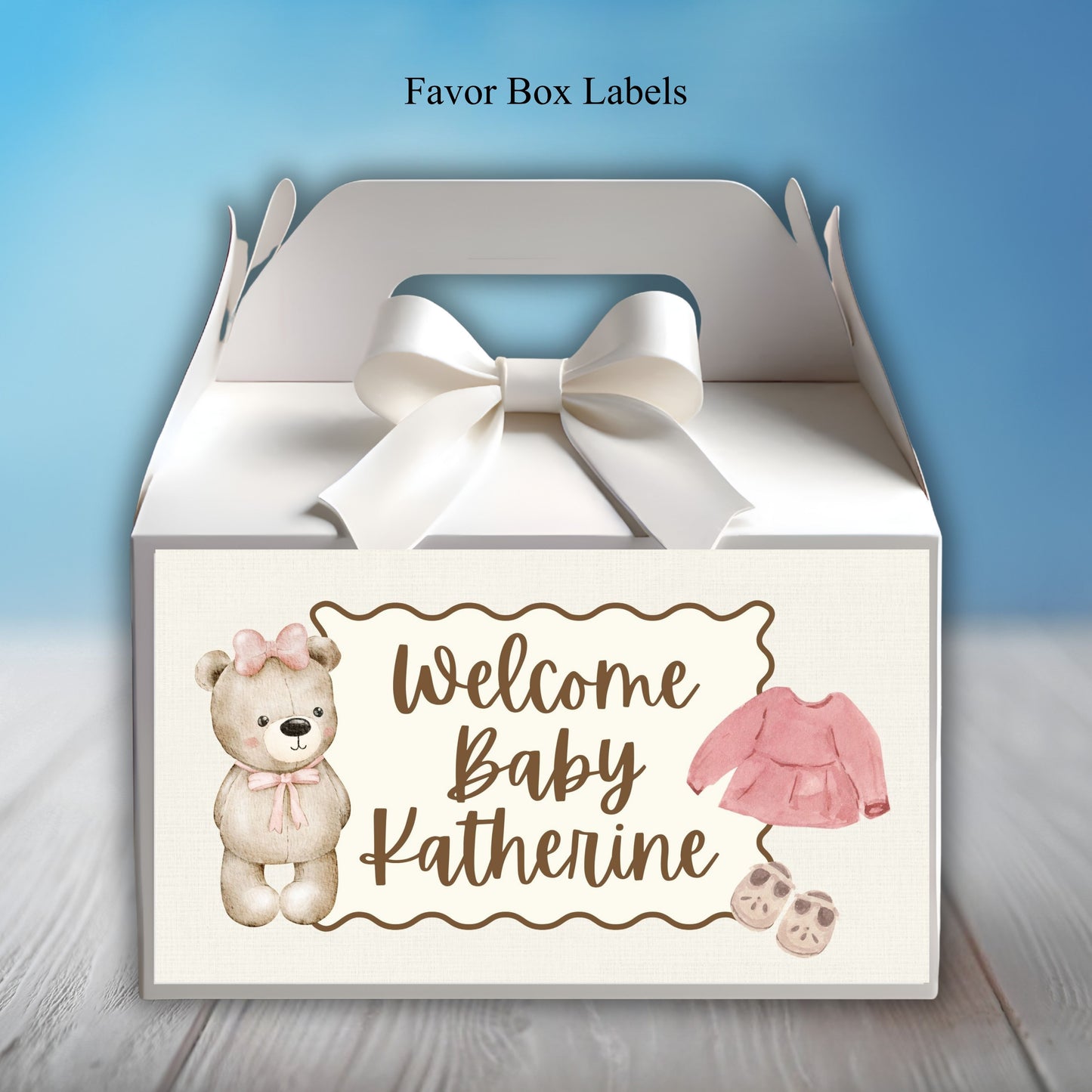 Boho Girls BabyShower Party Sticker Labels