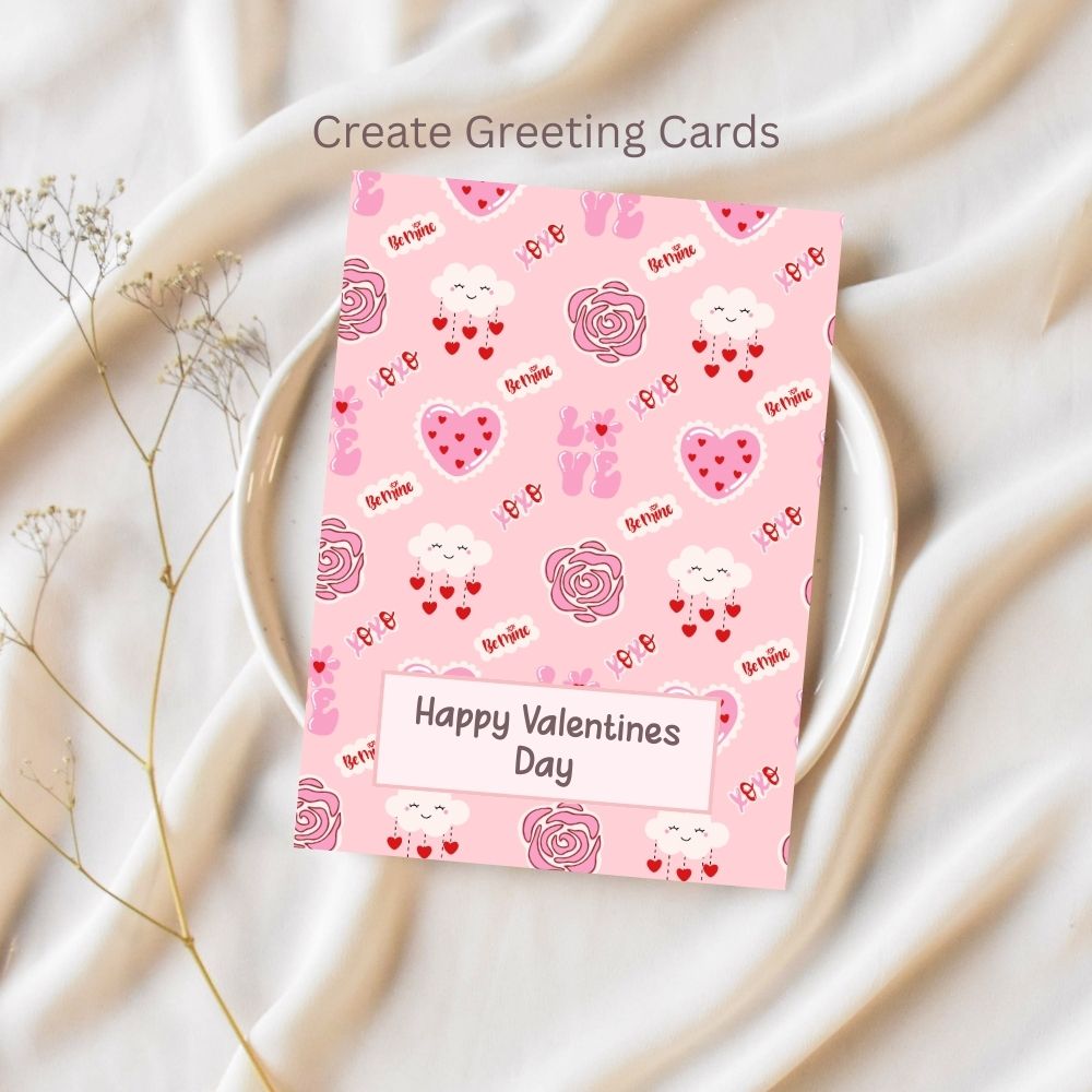 Valentines Be Mine XOXO Seamless Repeating Pattern Paper Bundle Set